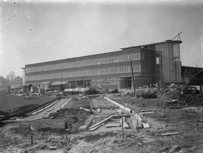 Framed Print : The exterior of the new County School for Boys at Sidcup, Kent. 1938