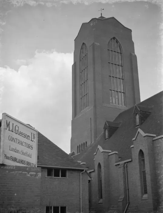 Framed Print : An exterior view of St Edmunds Catholic Church in Beckenham, Kent. 1938 Framed Print : An exterior view of St Edmunds Catholic Church in Beckenham, Kent. 1938