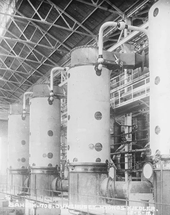 Framed Print : Extracting Nitrogen From the Atmosphere These boilers are remarkable as being heated not by oil