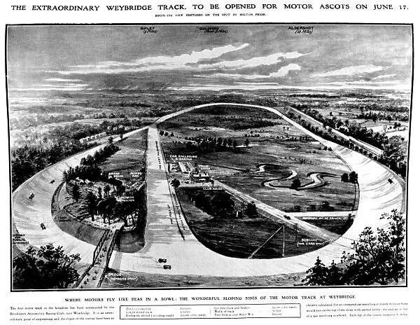 The Extraordinary Weybridge Track to be opened for Motor Ascots on 17 June 1907