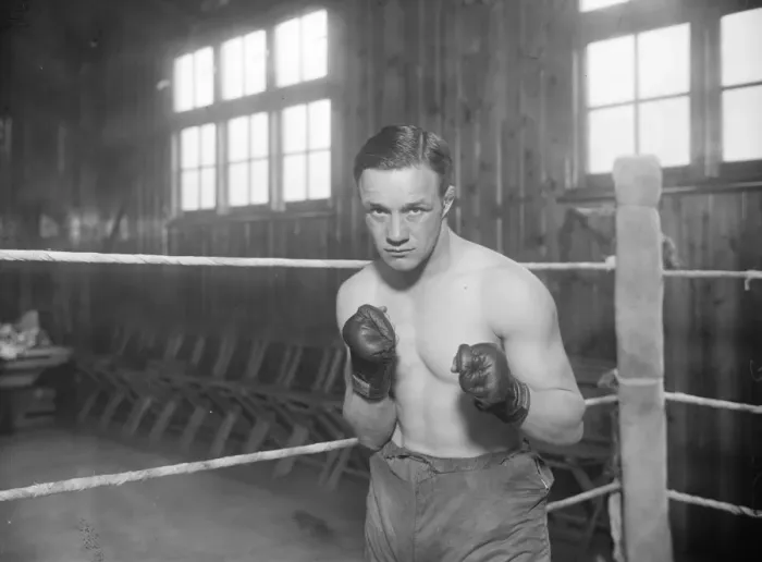Framed Print : Famous boxers. Jarvis, who is to meet Genaro, the fly weight champion. October