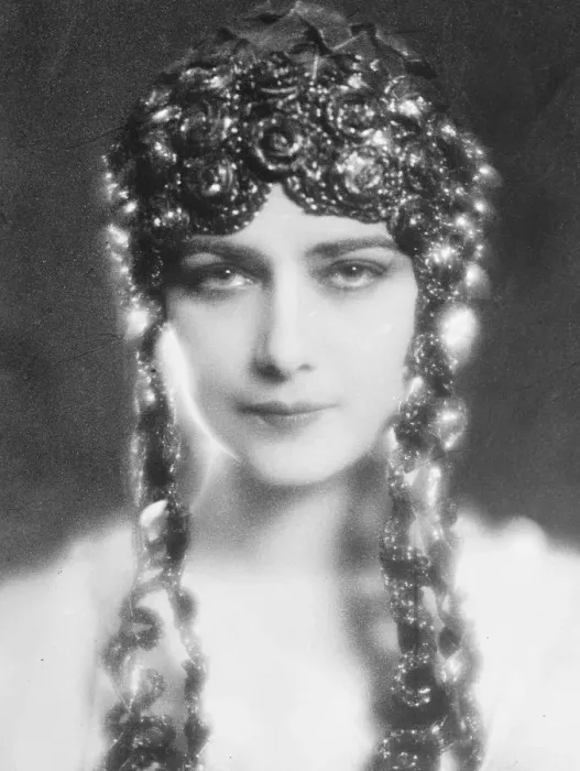 Framed Print : Famous dancers electric head dress. Mme Sakharoff, the Continents most famous Framed Print : Famous dancers electric head dress. Mme Sakharoff, the Continents most famous