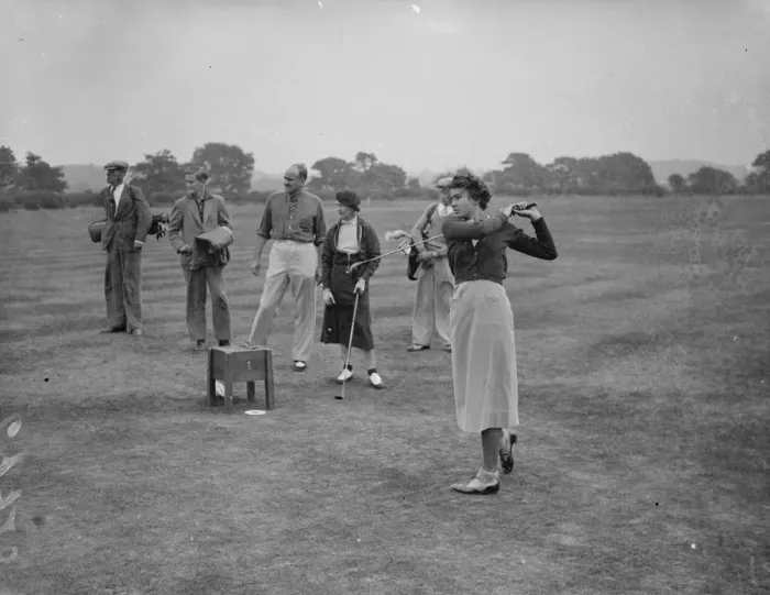 Framed Print : Famous golfing girls and their fathers met in the annual Fathers and Daughters golf
