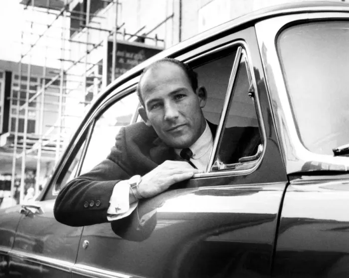 Framed Print : Famous racing driver Stirling Moss, who was banned from driving for 12 months Framed Print : Famous racing driver Stirling Moss, who was banned from driving for 12 months