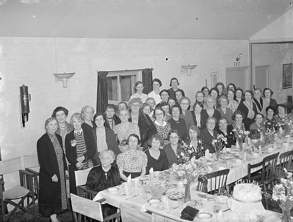 The Farningham Womens Institute birthday party. A group photo. 1939
