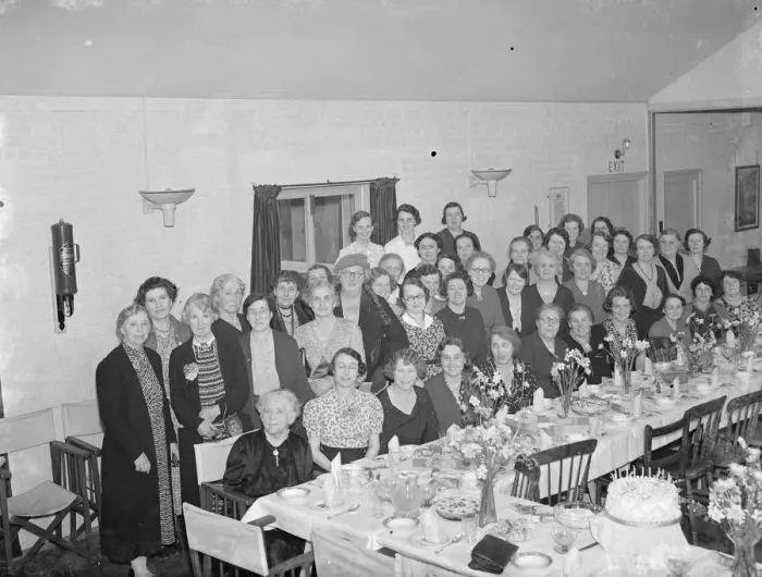Framed Print : The Farningham Womens Institute birthday party. A group photo. 1939 Framed Print : The Farningham Womens Institute birthday party. A group photo. 1939
