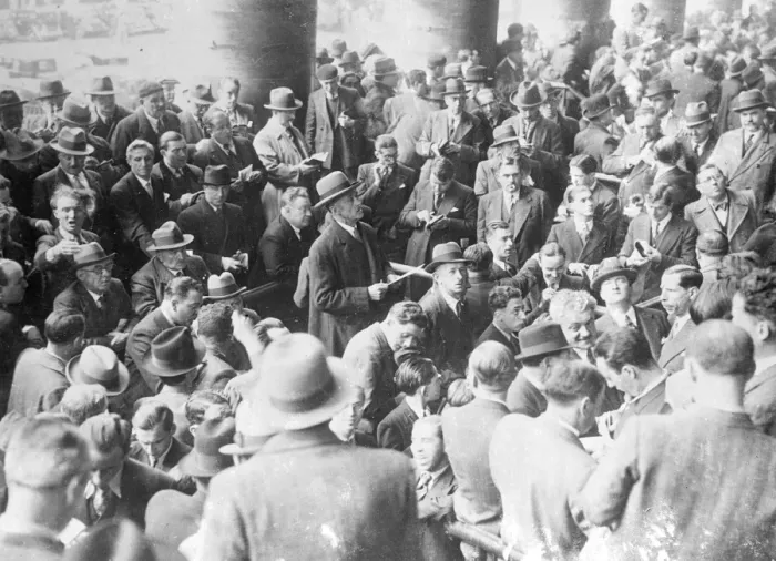 Framed Print : Feverish dealings have been taking place on the Paris Bourse since the Popular Front Framed Print : Feverish dealings have been taking place on the Paris Bourse since the Popular Front
