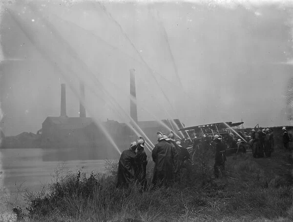 Fire brigade demonstration in Dartford. 1936