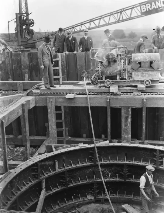Framed Print : First shaft, Dartford Tunnel. 1937 Framed Print : First shaft, Dartford Tunnel. 1937