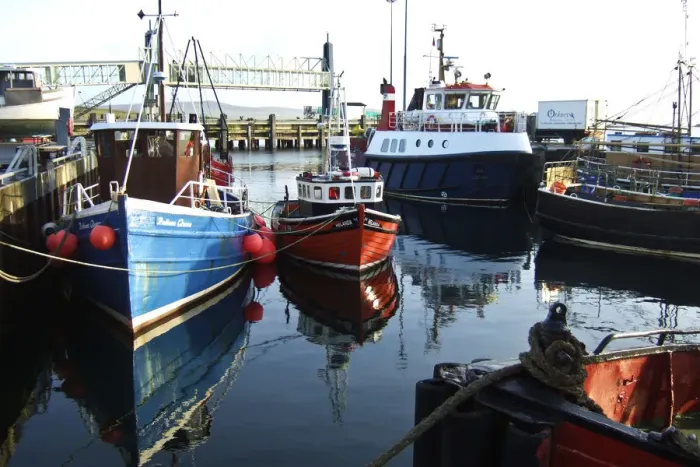 Framed Print : Fishing boats in harbour, Stromness, Orkney, UK credit: Marie-Louise Avery / thePictureKitchen Framed Print : Fishing boats in harbour, Stromness, Orkney, UK credit: Marie-Louise Avery / thePictureKitchen