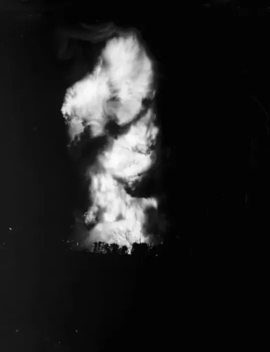 Framed Print : Flames and smoke from the fire at the tire dump in Ruxley, Kent. 2 June 1937 Framed Print : Flames and smoke from the fire at the tire dump in Ruxley, Kent. 2 June 1937