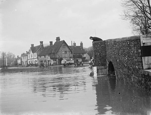 Flooding in Eynsford, Kent. 1937