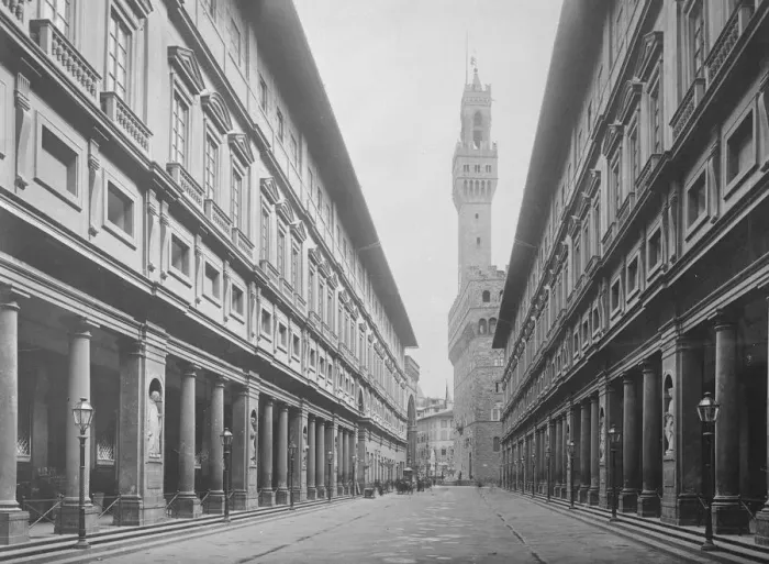 Framed Print : Florence capital city of the Italian region of Tuscany The Uffizi Gallery 16 February