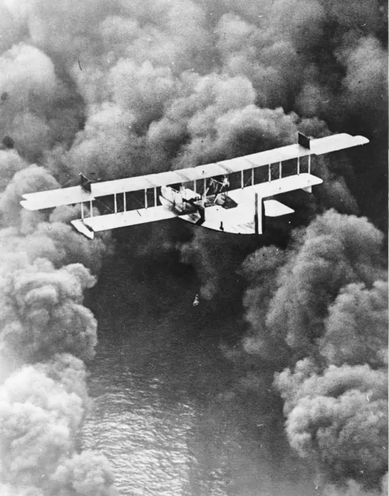 Framed Print : Flying through a smoke screen. The F5L, a seaplane, flying through a smoke screen Framed Print : Flying through a smoke screen. The F5L, a seaplane, flying through a smoke screen