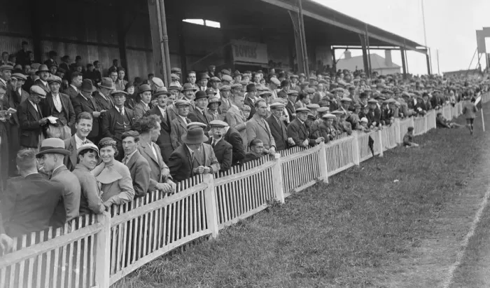 Framed Print : Football crowd, Dartford. 1935