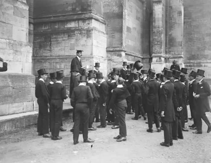 Framed Print : Fourth of June at Eton Absence being called June 4 1920 Framed Print : Fourth of June at Eton Absence being called June 4 1920