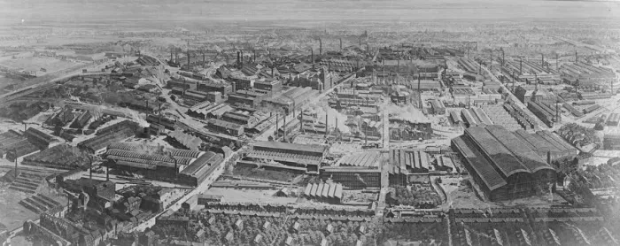 Framed Print : Franco German crisis, the industrial heart of the Ruhr. A remarkable view of Framed Print : Franco German crisis, the industrial heart of the Ruhr. A remarkable view of