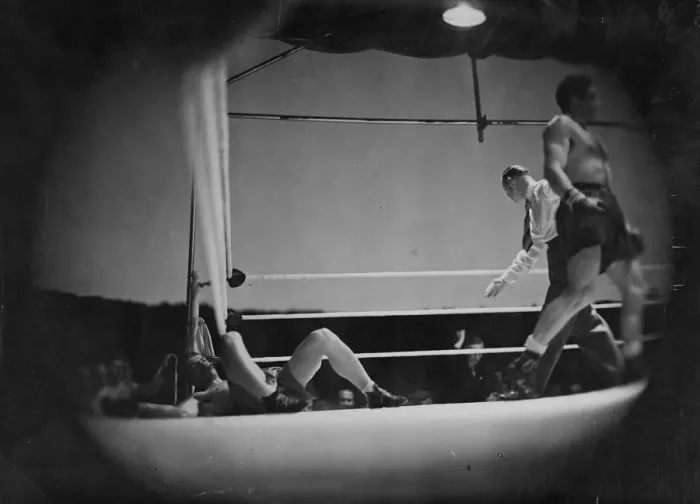 Framed Print : Freddie Mills KOs Nilsson in first round. British cruiserweight champion Freddie Mills Framed Print : Freddie Mills KOs Nilsson in first round. British cruiserweight champion Freddie Mills