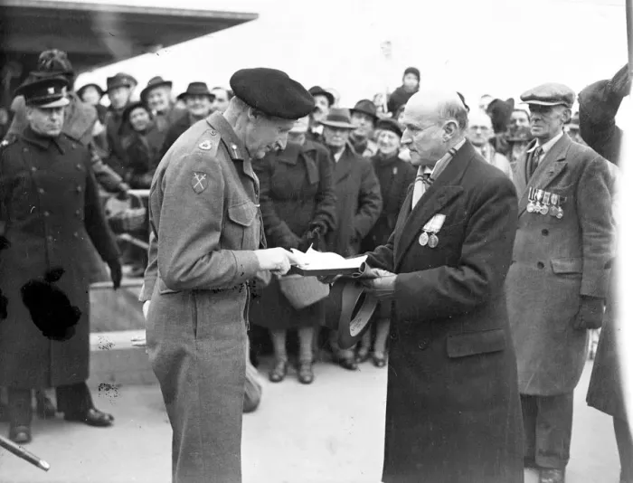 Framed Print : Freedom of Hastings conferred on field Marshal. Viscount Montgomery of Alamein today