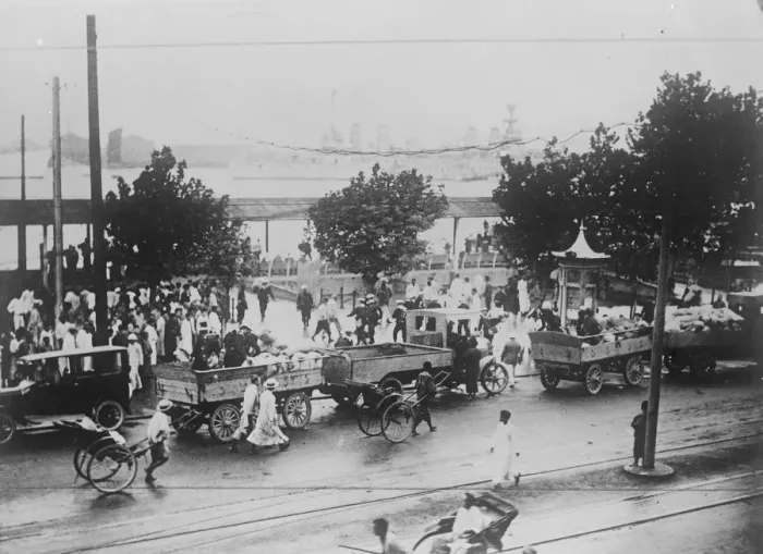 Framed Print : French Marines land in Shanghai. French Marines from the cruiser Jules Ferry have Framed Print : French Marines land in Shanghai. French Marines from the cruiser Jules Ferry have