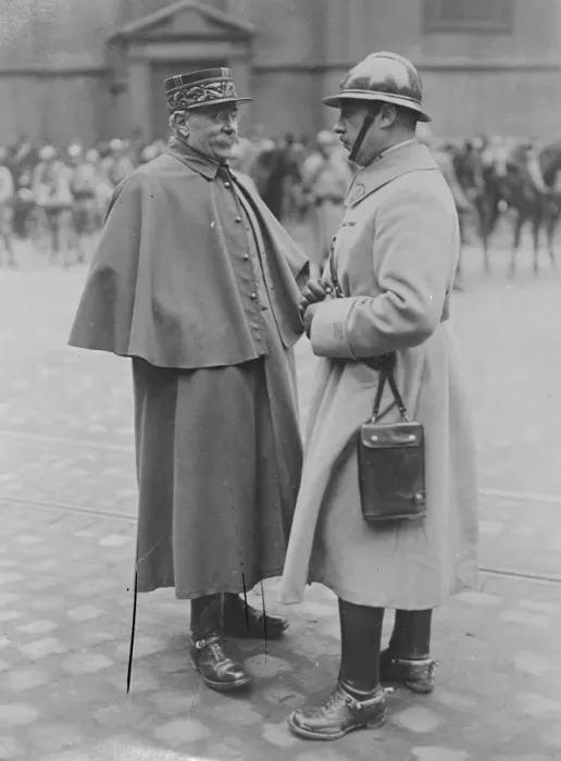 Framed Print : French Occupation Essen French General De Vieri 15 January 1923