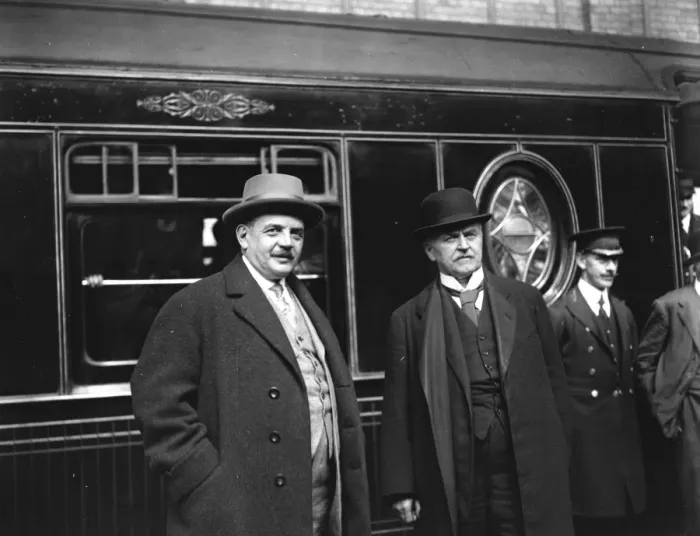 Framed Print : French Premier arrives. M Herriot, the French Premier, arrived in London for Framed Print : French Premier arrives. M Herriot, the French Premier, arrived in London for
