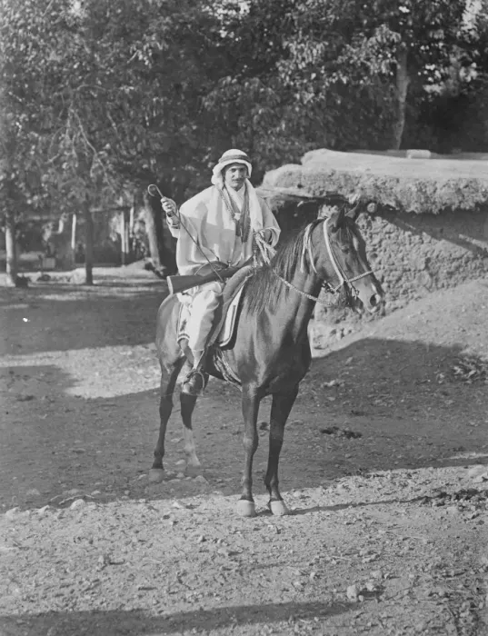 Framed Print : The French reverse in Syria. A typical Bedouin Sheikh from the desert round Hauran