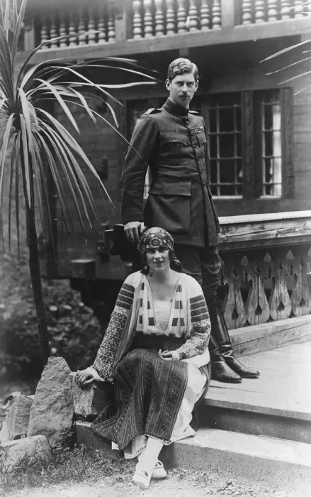 Framed Print : A Future King and Queen The Crown Prince and Princess of Romania photographed Framed Print : A Future King and Queen The Crown Prince and Princess of Romania photographed