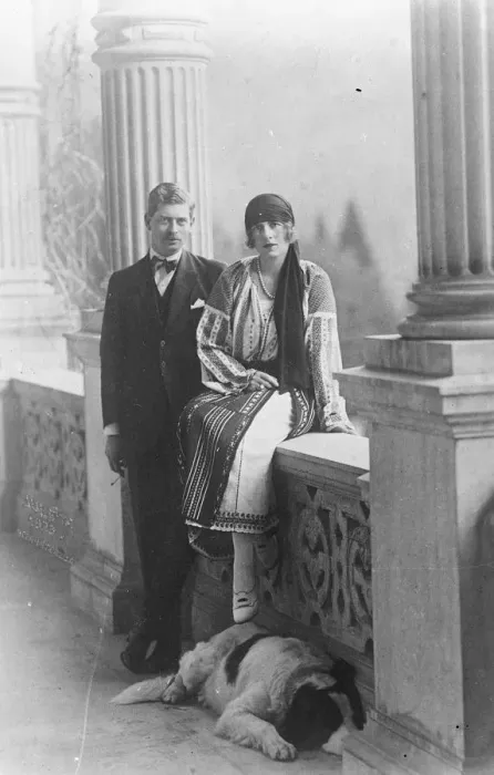 Framed Print : A Future King and Queen The Crown Prince and Princess of Romania photographed Framed Print : A Future King and Queen The Crown Prince and Princess of Romania photographed