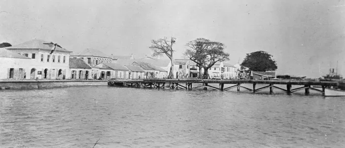 Framed Print : Gambia, Bathurst. The river frontage. 1 April 1925 Framed Print : Gambia, Bathurst. The river frontage. 1 April 1925