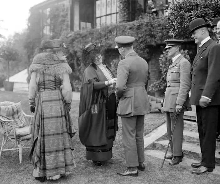 Framed Print : Garden party in honour of Captain John Alcock and Lieut Sir Arthur Whitton-Brown Framed Print : Garden party in honour of Captain John Alcock and Lieut Sir Arthur Whitton-Brown