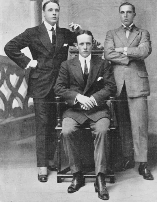 Framed Print : The Garibaldi brothers. Left to right Ricciotti, Peppino, and Sante. 8 November