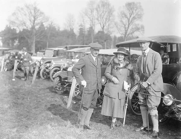 Garth hunt point to point races at Newlands, Arborfield. Lord and Lady Jellicoe