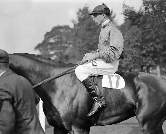 Framed Print : Gatwick Racecourse, Sussex, England. Jockey, J W Cook. 5 October 1933 Framed Print : Gatwick Racecourse, Sussex, England. Jockey, J W Cook. 5 October 1933