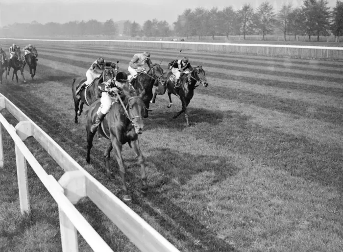 Framed Print : Gatwick Racecourse, Sussex, England. Mr H Smith Turbervilles False Point
