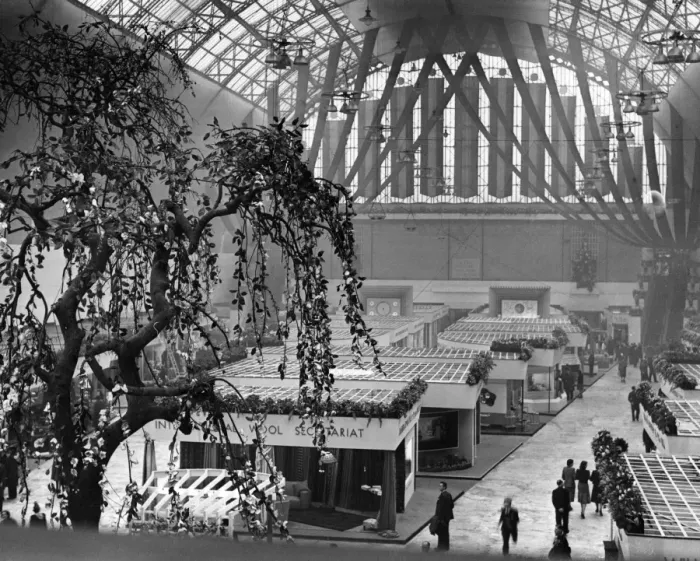 Framed Print : General view at the Ideal Home Exhibition at Olympia. March 1948 Framed Print : General view at the Ideal Home Exhibition at Olympia. March 1948
