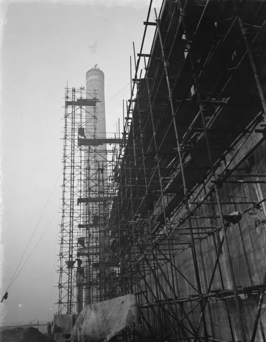 Framed Print : A general view of the new coal electric power station under construction near Dartford Framed Print : A general view of the new coal electric power station under construction near Dartford