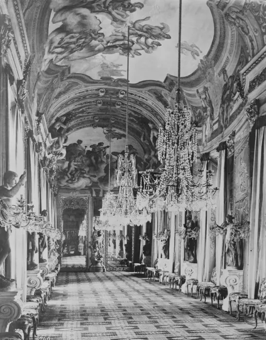 Framed Print : The Genoa Conference The interior of the Royal Palace at Genoa where the important Framed Print : The Genoa Conference The interior of the Royal Palace at Genoa where the important