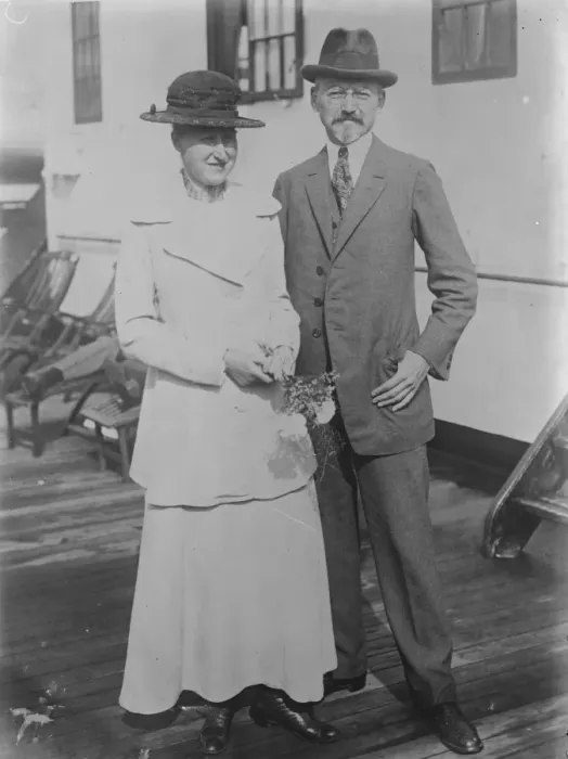 Framed Print : German Ambassador and his wife back in the States. The German Ambassador Otto Wiedfelt Framed Print : German Ambassador and his wife back in the States. The German Ambassador Otto Wiedfelt