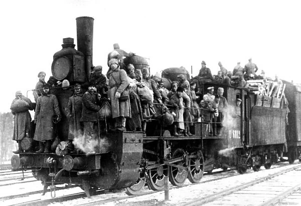 German prisoners returning from Russia. Kieff