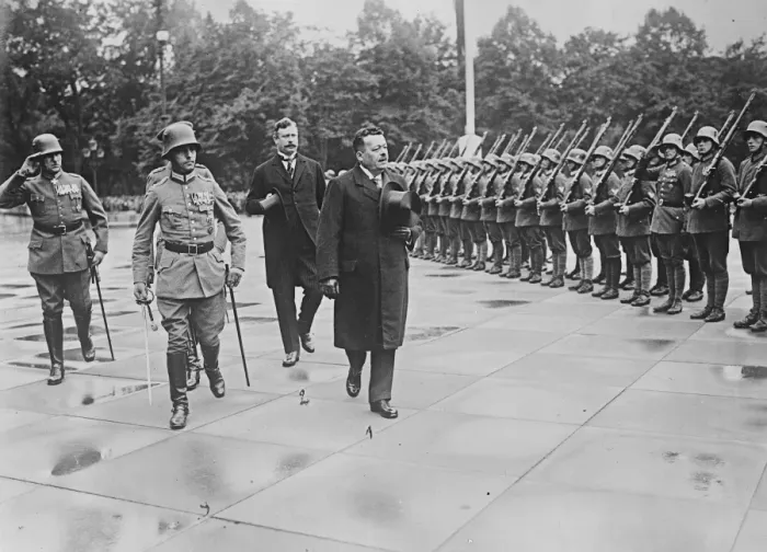 Framed Print : Germany celebrated the third year of the German Republic. President Ebert and Chancellor Framed Print : Germany celebrated the third year of the German Republic. President Ebert and Chancellor