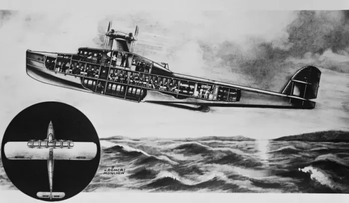 Framed Print : Germanys Flying ship. Dornier flying ship. 15 July 1929 Framed Print : Germanys Flying ship. Dornier flying ship. 15 July 1929