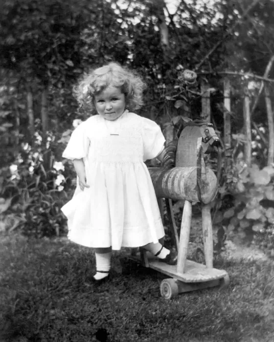 Framed Print : Girl with wooden horse Framed Print : Girl with wooden horse