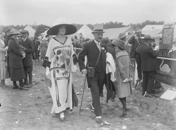 Framed Print : Gold Cup Day at the Ascot races. Sir Henry and Lady Hall. 21 June 1923 Framed Print : Gold Cup Day at the Ascot races. Sir Henry and Lady Hall. 21 June 1923