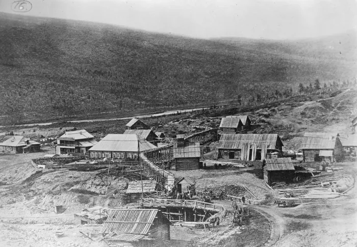 Framed Print : Gold Mining Settlement in Eastern Siberia 1920 Framed Print : Gold Mining Settlement in Eastern Siberia 1920