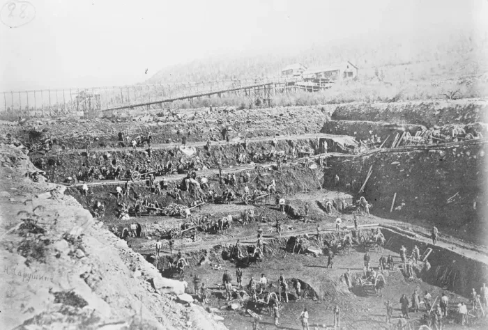 Framed Print : Gold Mining Settlement in Eastern Siberia 1920 Framed Print : Gold Mining Settlement in Eastern Siberia 1920