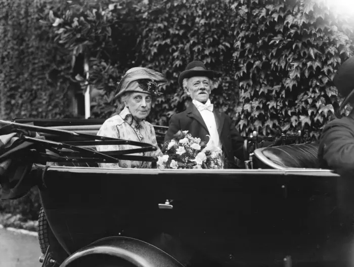 Framed Print : Golden wedding celebrated by another wedding. Mr J Tyson and his bride were re