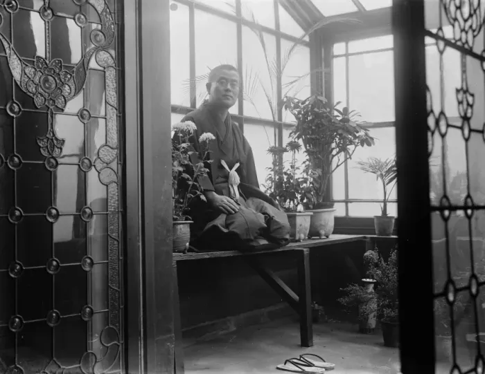 Framed Print : Gonnoske Komai, the Japanese poet at home ( 73 Harcourt Terrace, South Kensington ) Framed Print : Gonnoske Komai, the Japanese poet at home ( 73 Harcourt Terrace, South Kensington )