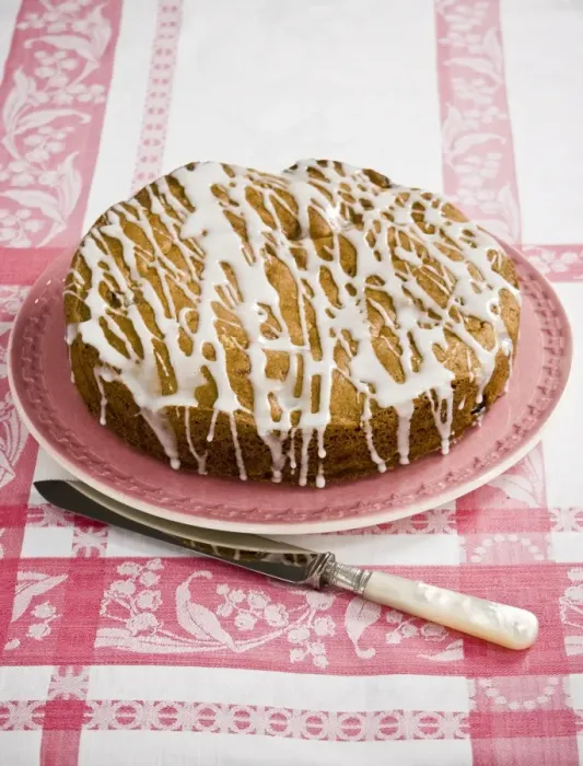 Framed Print : Gooseberry cake with drizzled water icing. credit: Marie-Louise Avery / thePictureKitchen Framed Print : Gooseberry cake with drizzled water icing. credit: Marie-Louise Avery / thePictureKitchen