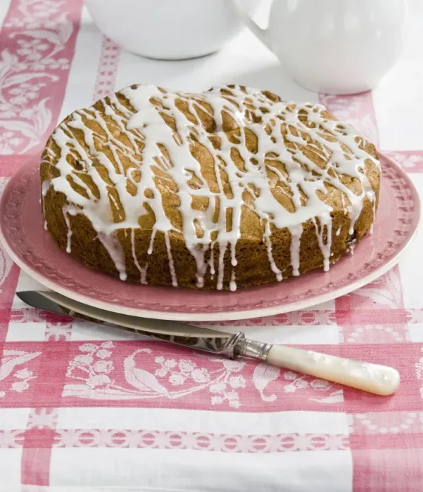 Framed Print : Gooseberry cake with drizzled water icing. credit: Marie-Louise Avery / thePictureKitchen Framed Print : Gooseberry cake with drizzled water icing. credit: Marie-Louise Avery / thePictureKitchen